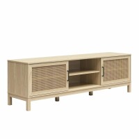 Mainstays Cane TV Stand for TVs up to 85", Spring Pine, New Open Box $299