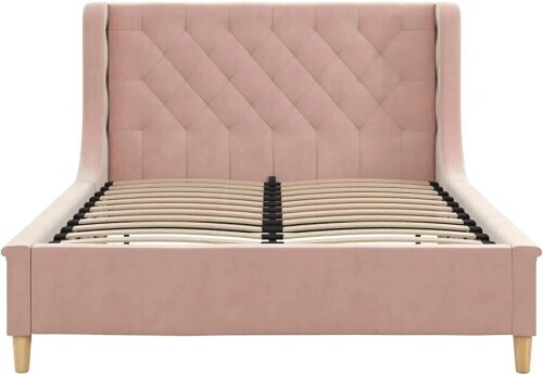 Little Seeds Monarch Hill Ambrosia Pink Full Velvet Upholstered Bed, (2 Boxes), New in Box $599