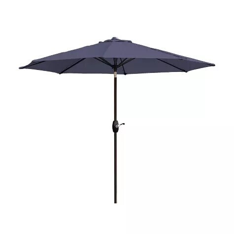 WestinTrends 9 ft. Outdoor Patio Market Table Umbrella with Tilt and Crank, Navy Blue, New in Box $299