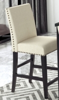 Modern Counter Height Dining Chair, Beige Fabric, Black legs, New in Box $299