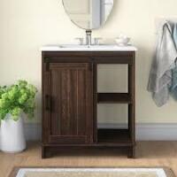 Sand & Stable Sofia 29.88'' Single Bathroom Vanity with Engineered Stone Top New in Box $599