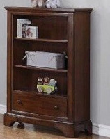 Bertini BR1302-3WN Pembrooke Cabinet with 3 Shelves and 1 Drawer in Dark Walnut, New in Box $599