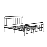 Woven Paths Brooklyn Iron Metal Platform Bed, King, Black, New Open Box $299