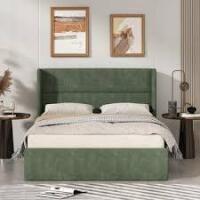 Latitude Run® Jeilyn Upholstered Platform Drawer Storage Bed King Size Green New in Box $899