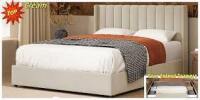 Latitude Run® Jeilyn Upholstered Platform Drawer Storage Bed King Size Cream New in Box $899