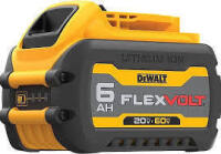 FLEXVOLT 20V/60V MAX Lithium-Ion 6.0Ah Battery Pack New in Box $299