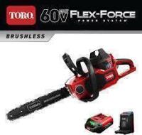 Toro 60V Max* 16 in. Brushless Chainsaw with Battery and Charger (51850) New In Box $599