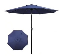 Sun-Ray 9 ft. Round 8-Rib Steel Market Umbrella in Navy New In Box $199