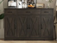 Gracie Oaks Adra 55.1'' Sideboard with 3 Drawers, Adjustable Shelves New in box $599