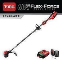 TORO 60V MAX* 13 in. / 15 in. Brushless String Trimmer with Battery and Charger, 51831 New in Box $599.99