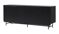 Walker Edison 69" Scandinavian 4-Door Reeded-Front Sideboard, Black New In Box Factory sealed $799