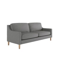 DHP Threshold Prescott Slope Arm 3 Seater Sofa in Gray Linen, New in Box $399