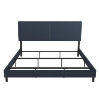 DHP Janford Upholstered Bed, King, Navy Blue Linen, New in Box $399