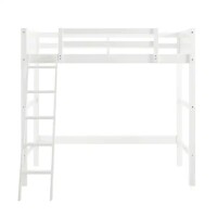 Dorel Living Lynn White Wood Twin Loft Bed, New in Box $599