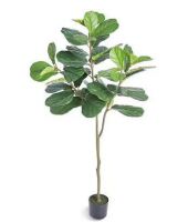 Vevor 6 ft. Artificial Fiddle Leaf Fig Tree Secure PE Material and Anti-Tip Tilt Protection Low-Maintenance Faux Plant New In Box $199