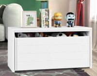 Homfa Toy Box, White Toy Chest with Wheels, Wooden Toy Storage for Kids, Storage Bench for Kids Room $199