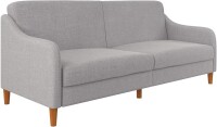 DHP Jasper Coil Futon, Convertible Sofa and Couch, Light Gray, New in Box $499