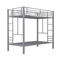 Dorel YourZone Twin/Twin Bunk Bed in Silver, New in Box $499