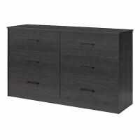 Ameriwood Pearce 6-Drawer 54 in. Wide Dresser, Black Oak, New in Box $399