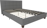 DHP Rose Upholstered Platform Bed with Button Tufted Headboard and Footboard, No Box Spring Needed, Full, Gray Linen, New in Box $399