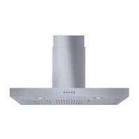 Vissani Lora 36" 350CFM Convertible T-Shape Wall Mount Range Hood in Stainless Steel with Charcoal Filters and LED Lighting, New in Box $499