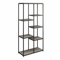 Ameriwood Home Fayette 5-Shelf Bookcase, Gray Oak, New in Box $299