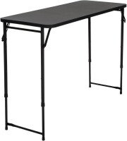 Cosco 20" x 48" Adjustable Height PVC Top, Black Table, New in Box $199