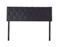 Brookside Jane Adjustable Black Velvet Upholstered Queen Headboard New In Box $239