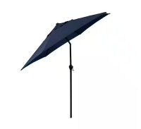 Astella 9 ft. Steel Market Push Tilt Patio Umbrella in Polyester Navy Blue New In Box $199