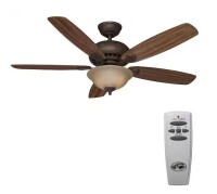 Hampton Bay Southwind 52 in. Indoor LED Venetian Bronze Ceiling Fan with 5 Reversible Blades, Light Kit, Downrod and Remote Control New In Box $209