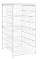 Everbilt 34.76 in. H x 17.13 in. W White Steel 4-Drawer Close Mesh Wire Basket New In Box $199