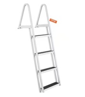 Vevor 4-Step Dock Ladder with Nonslip Rubber Mat Aluminum Alloy Boat Ladder 350 lbs. Load Capacity for Above Ground Pool New In Box $199