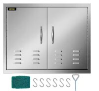 VEVOR 30 in. W x 21 in. H Double Stainless Steel Access Doors with Vents BBQ Grill Doors for Outdoor Use New In Box $199