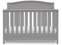 Delta Children Emery 4-in-1 Convertible Baby Crib, Grey New In Box $399