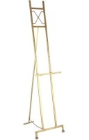 Deco 79 Metal Large Free Standing Adjustable Display Stand 3 Tier Easel with Chain Support, 16" x 19" x 57", Gold $199