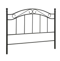 DHP Full/Queen Adjustable Metal Headboard with Scrollwork, Black New In Box $199