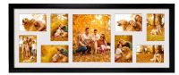 WIFTREY 4x6 in. Picture Frame Collage with 9 Openings, Display Eight 4 x 6 Pictures and One 8x10 Photos for Wall Mounting, Black New In Box $79