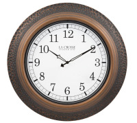 La Crosse Clock 433-3256B 21-Inch Marcella Indoor/Outdoor Metal Quartz Analog Clock New In Box $79