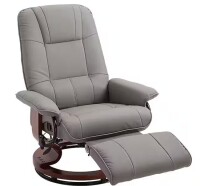 HOMCOM Gray Faux Leather Standard (No Motion) Recliner New In Box $399