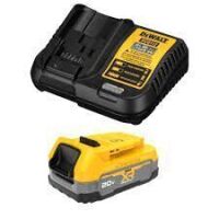 DeWalt 20V MAX POWERSTACK DCBP034C 1.7 Ah Lithium-Ion Compact Battery and Charger Starter Kit 2 pc