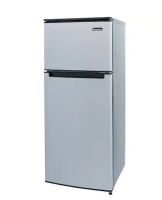 Magic Chef 4.5 cu. ft. Two Door Refrigerator with True Freezer in Stainless Look New Shelf Pull On Working $399