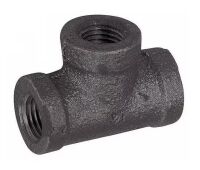 Ward 1-1/2 in. x 1-1/2 in. x 1-1/4 Black Cast Iron Tee New