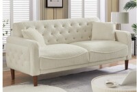 Latitude Run Jordy 77.9" Square Arm Sofa - Beige Teddy New In Box $1099