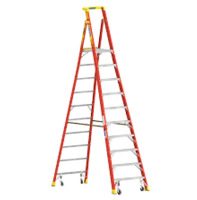 Werner 10' Type 1A Fiberglass Podium Ladder $599 (Wheels Not Included)