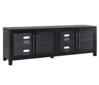 Henn&Hart Rectangular TV Stand for TV's up to 80" in Black Grain $349.99