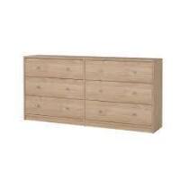 Tvilum Portland 6-Drawer Double Dresser in Oak $399