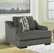 Lane Home Furnishings Cuddler Chair in Albany Pewter /Basta Silver 6485 Brand New $899