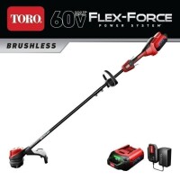 TORO 60V MAX* 13 in. / 15 in. Brushless String Trimmer with Battery and Charger, 51831 New in Box $599.99