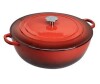 AmazonCommercial Enameled Cast Iron Covered Braiser, 7.5-Quart, Red New In Box $119.99