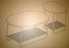 Amada Coffee Table Set, 2-Tier Center Table with Open Shelf and Metal Frame, Modern Round Coffee Table for Living Room, AMCT2B New In Box $209.99 - 2